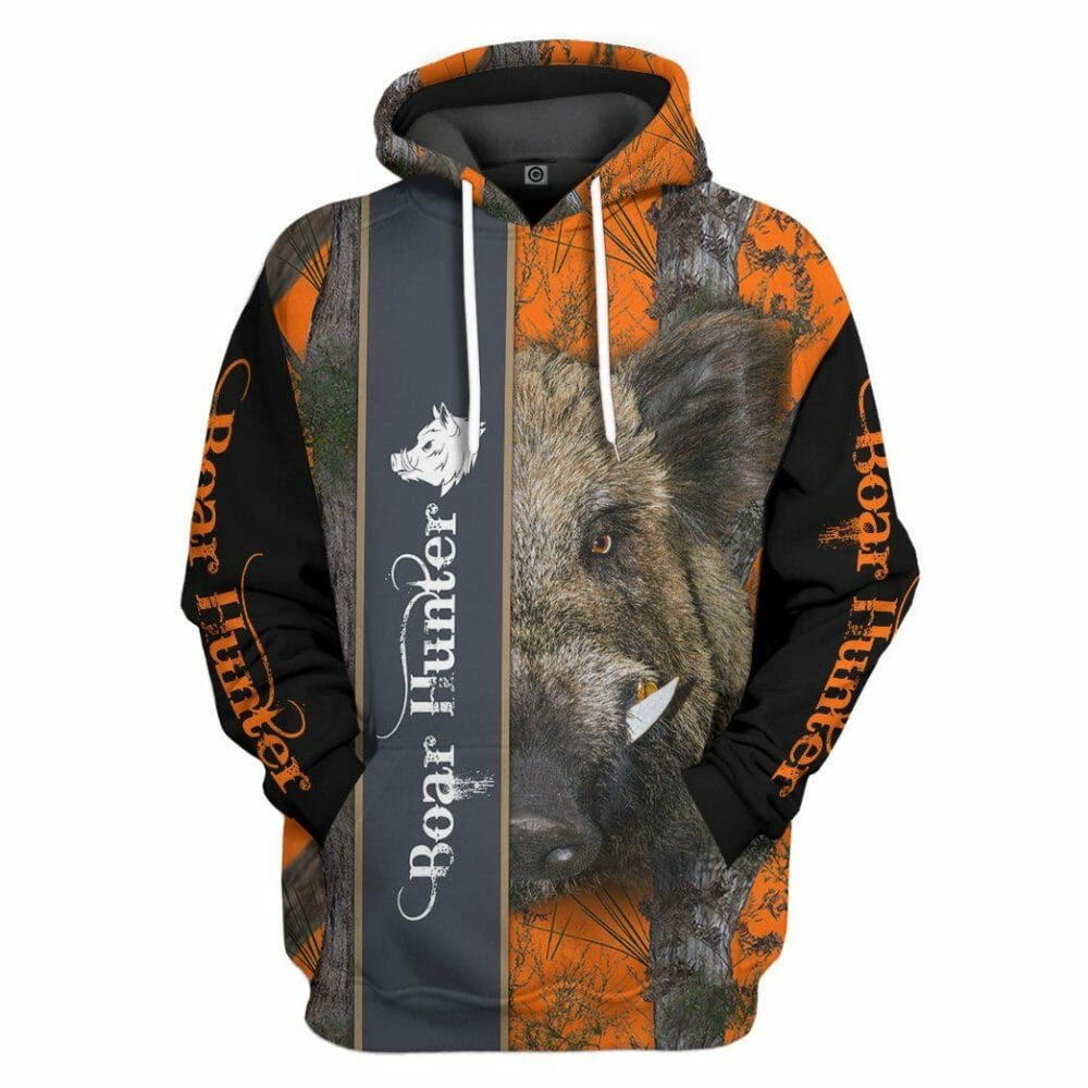 3D Wildschweinjäger Custom T-Shirt Hoodie Bekleidung