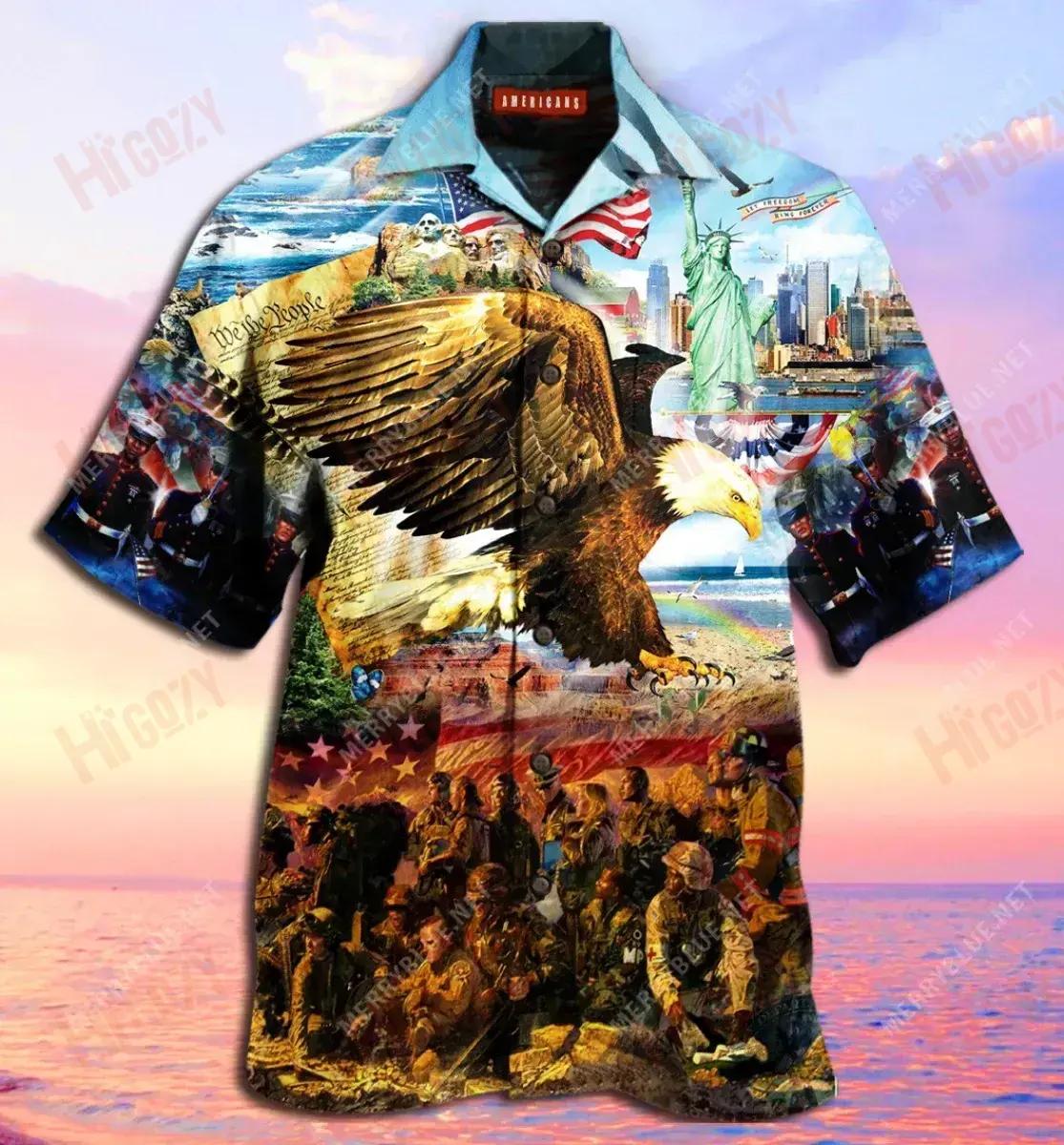 Call To Colors Freedom Isn'T Free Unisex Hawaiian Shirt Ocean Short Sleeve Custom Hawaiian Shirts Hawaiian Shirt Pattern, Hawaiian Shirt Gift, Christmas Gift