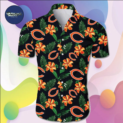 Chicago Bears Hawaiian Shirt â€“ Dnstyles_Hawaiian Shirt Gift, Christmas Gift