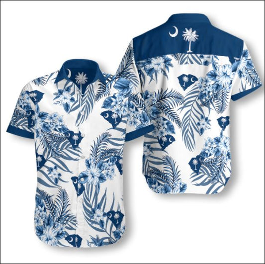 South Carolina Tropical Hawaiian Shirt – Dnstyles, Hawaiian Shirt Gift, Christmas Gift