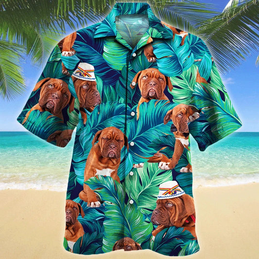 Holiday Vacation Dogue De Bordeaux Dog Lovers Gift Hawaiian Shirt, Hawaiian Shirt Gift, Christmas Gift