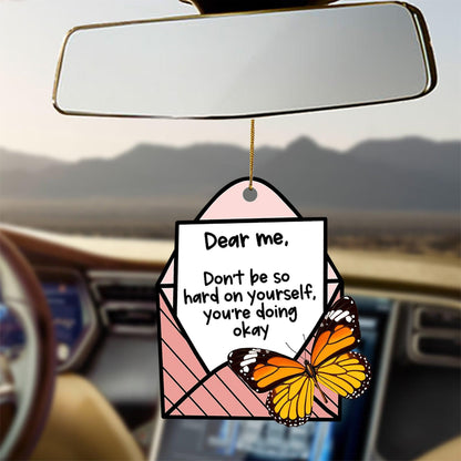 Butterfly Dear Me Ornament, Happy Christmas Ornament, Christmas Gift, Christmas Decoration