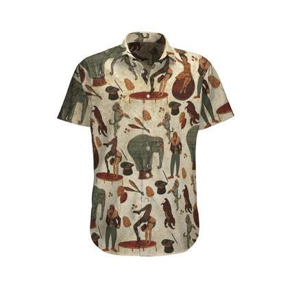 Circus Retro Ancient Haiwaiin Shirt_Hawaiian Shirt Gift, Christmas Gift