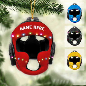 Wrestling Helmet Personalized Christmas Ornament, Custom Name Wrestling Acrylic Ornament,Christmas Gift,Christmas Decoration