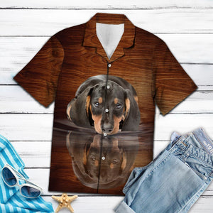 Dachshund Mirror Hawaiian Shirt, Hwaiian For Gift