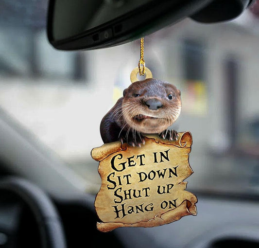 Otter get in otter lover two sided ornament, Animal Car Interior Ornaments, Christmas Decoration