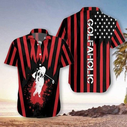 Hawaiian Aloha Shirts Golfaholic, Hawaiian Shirt Gift, Christmas Gift