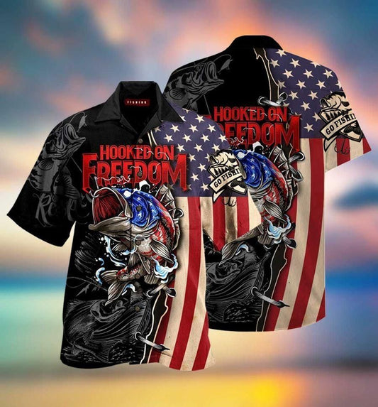Fishing Button Hawaiian Shirt, Hawaiian Shirt Gift, Christmas Gift