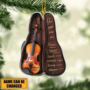 Personalized Violin Bag God Says You Are Christmas Ornament, Custom Name Acrylic Ornament For Violin Players,Christmas Gift,Christmas Decoration