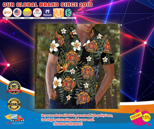 Firefighter Hawaiian Shirt, Hawaiian Shirt Gift, Christmas Gift