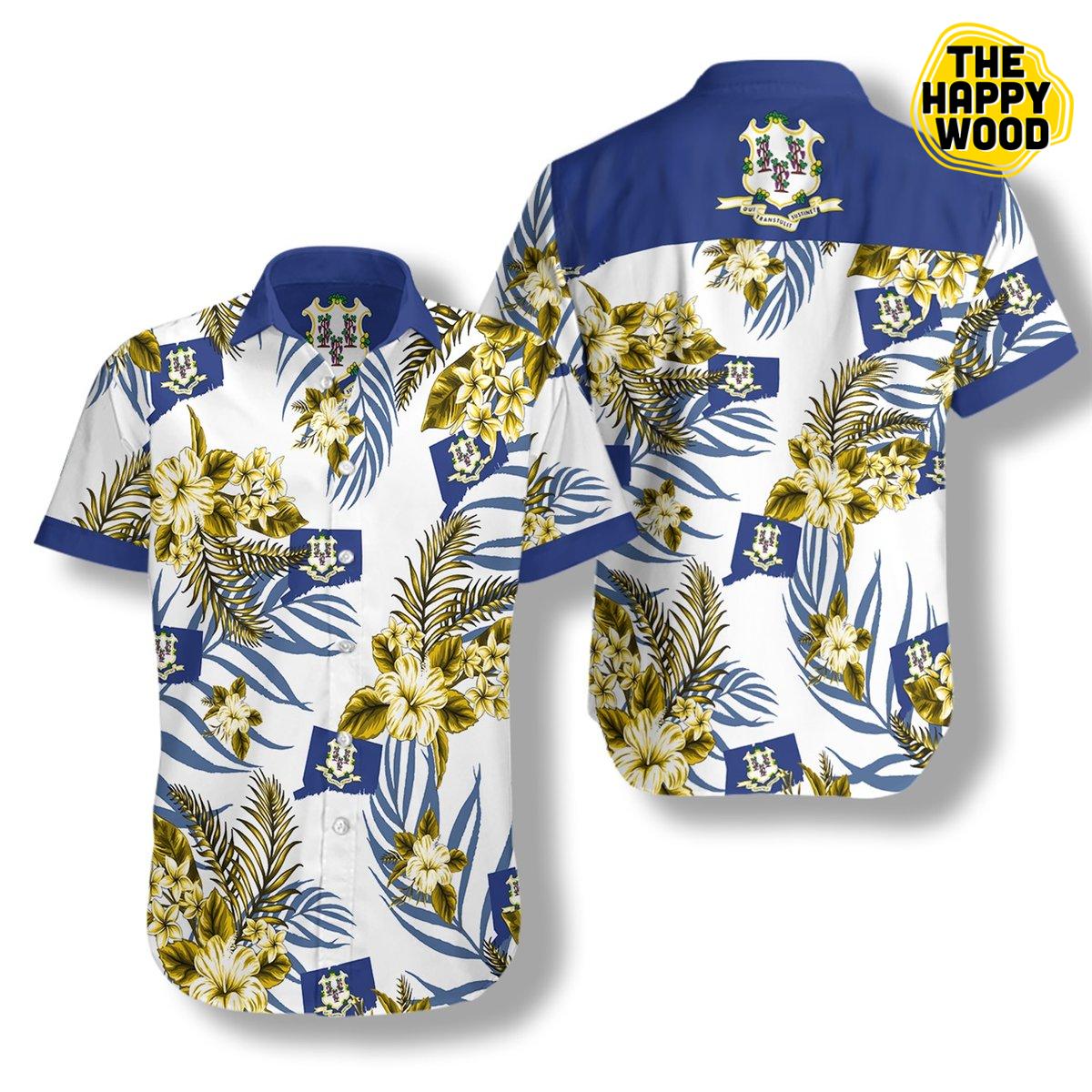Connecticut Proud Hawaiian Hawaii Shirt, Hwaiian For Gift