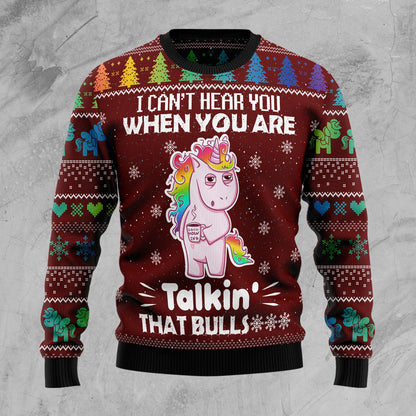 I Canât Hear You Unicorn Ugly Christmas Sweater,Christmas Ugly Sweater,Christmas Gift,Gift Christmas 2024
