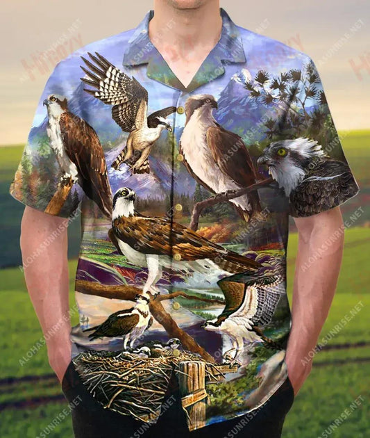 Be Still And The Sky Will Speak To You Osprey Unisex Hawaiian Shirt Vacation Short Sleeve Custom Hawaiian Shirts Hawaiian Shirts For Women, Hawaiian Shirt Gift, Christmas Gift