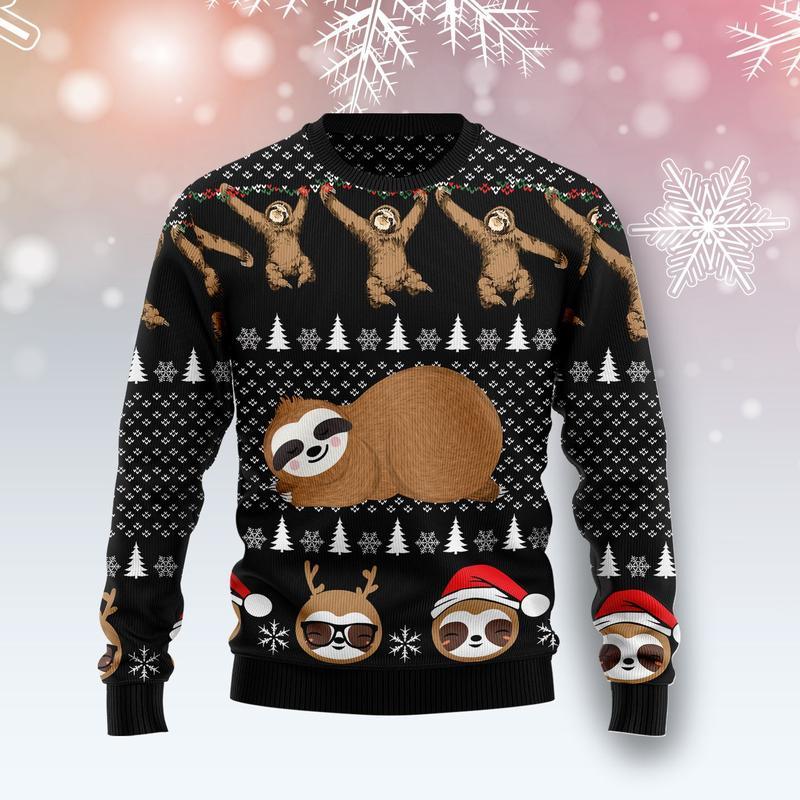 Crazy Sloth Ugly Christmas Sweater,Christmas Ugly Sweater,Christmas Gift,Gift Christmas 2022