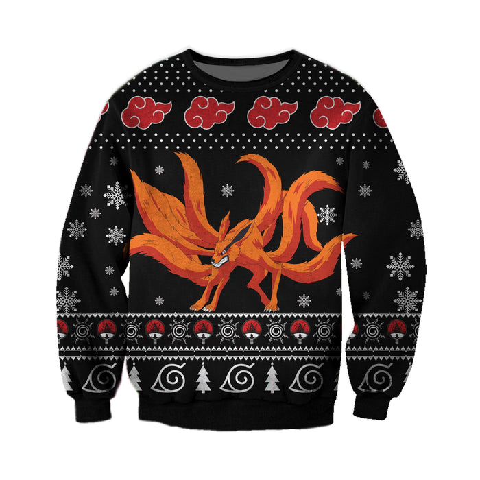 Naruto- Kurama Knitting Pattern 3D Print Ugly Sweater Hoodie All Over Printed, Christmas Ugly Sweater,Christmas Gift,Gift Christmas 2022