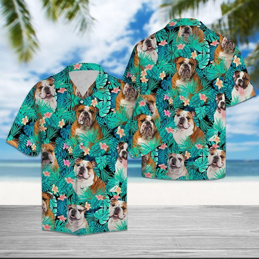Bulldog Hawaiian Shirt, Hawaiian Shirt Gift, Christmas Gift