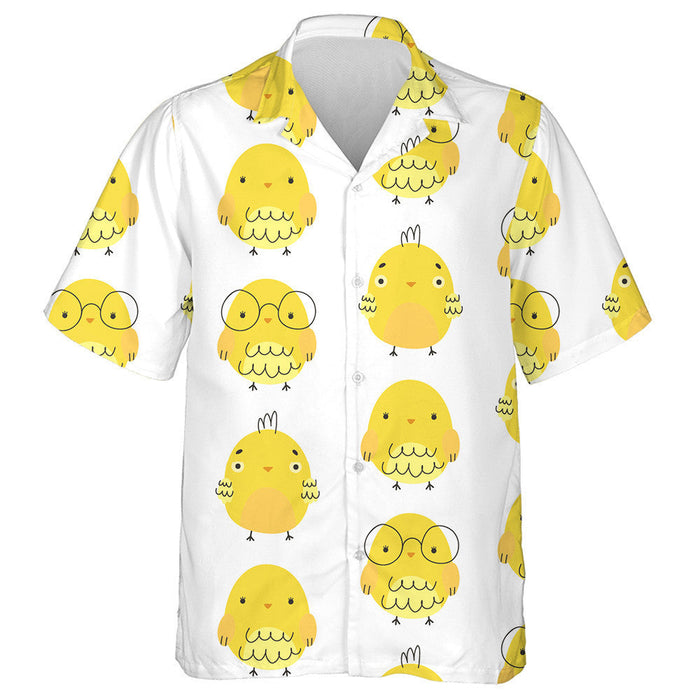 Adorable Little Yellow Chicken On White Background  Hawaiian Shirt, Hawaiian Shirt Gift, Christmas Gift