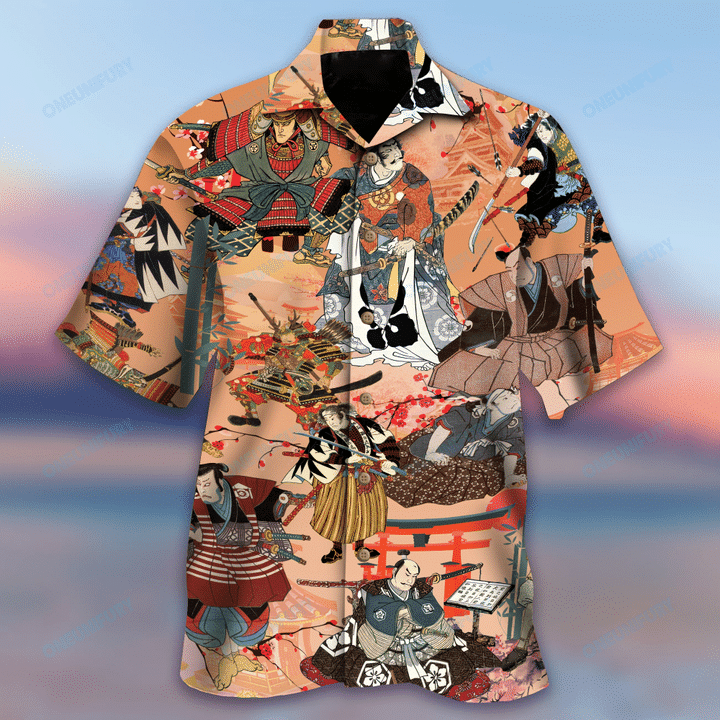 Return From The Death Samurai Awesome Background Design Hawaiian Shirt, Hawaiian Shirt Gift, Christmas Gift