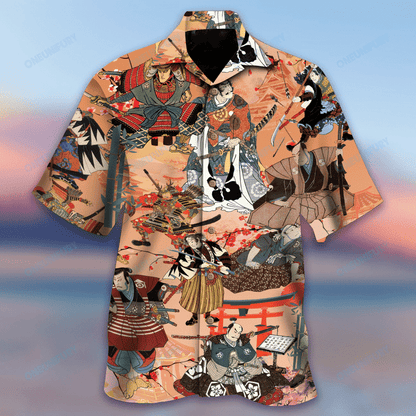Return From The Death Samurai Awesome Background Design Hawaiian Shirt, Hawaiian Shirt Gift, Christmas Gift