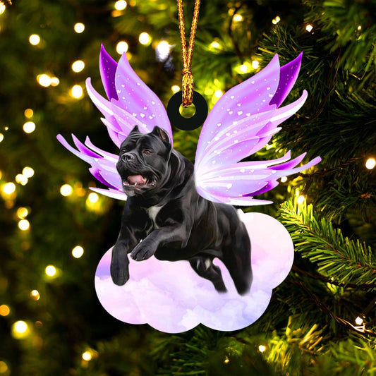 Cane Corso and wings gift for her gift for him gift for Cane Corso lover ornament, Happy Christmas Ornament, Christmas Gift, Christmas Decoration