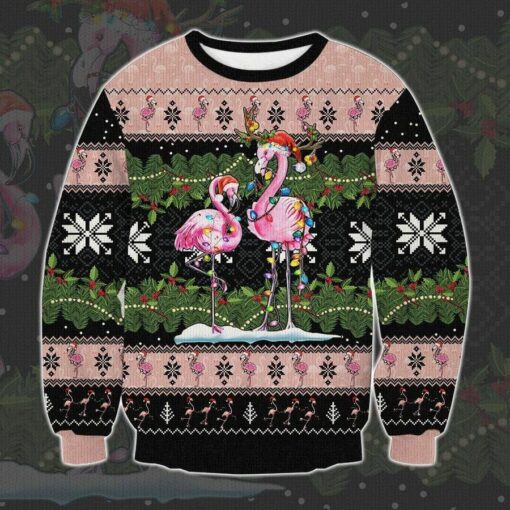 Flamingo Christmas Ugly Christmas Sweater, Christmas Gift, Gift Christmas 2024