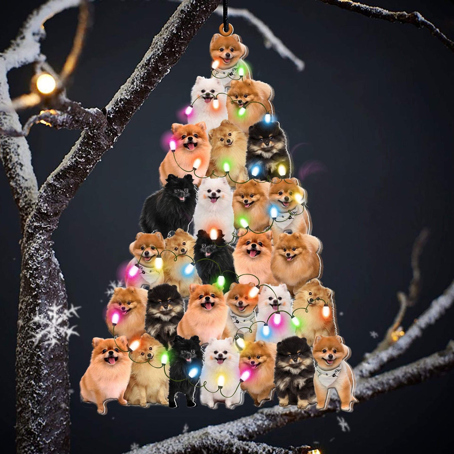 Pomeranian Lovely Tree Gift For Pomeranain Lover Gift For Dog Mom Ornament,Christmas Gift,Christmas Decoration