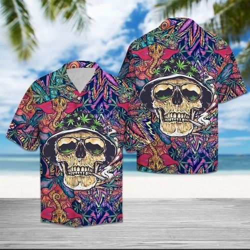 Skull Hawaiian Shirt Summer, Hawaiian Shirt Gift, Christmas Gift