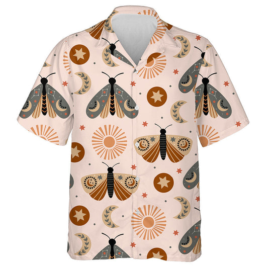 Theme Celestial Butterfly Moon And Sun Hawaiian Shirt,Hawaiian Shirt Gift, Christmas Gift