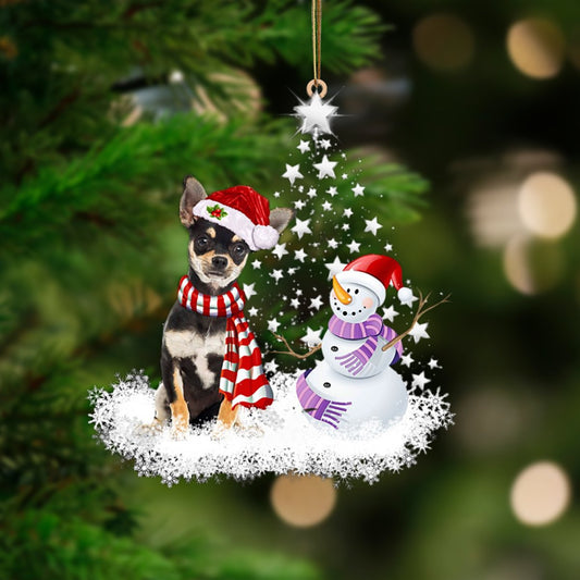 Chihuahua-Star Tree Hanging Christmas Plastic Hanging Ornament, Christmas Gift, Christmas Decoration