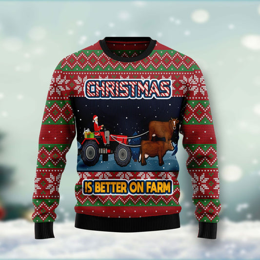 Christmas Is Better On Farm Ugly Christmas Sweater, Christmas Ugly Sweater,Christmas Gift,Gift Christmas 2022