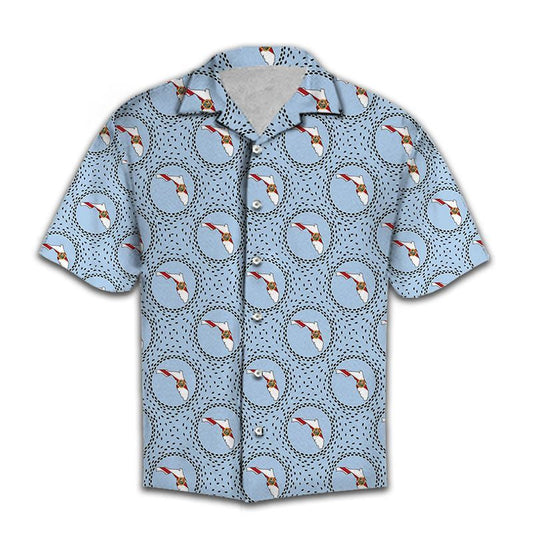 Deep Blue Background Pattern Gift For Florida Lover Hawaiian Shirt, Hawaiian Shirt Gift, Christmas Gift