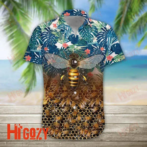 Amazing Bee Short Sleeve Shirt Ocean Short Sleeve Best Hawaiian Shirts Hawaiian Shirts For Women, Hawaiian Shirt Christmas Gift