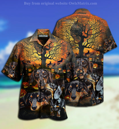 Dogs Awesome Dachshund - Hawaiian Shirt_Hawaiian Shirt Gift, Christmas Gift