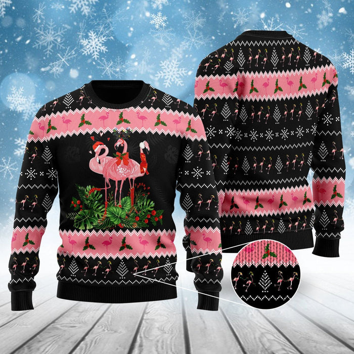 Flamingo Jingle Bell Tropical Ugly Christmas Sweater, Christmas Gift, Gift Christmas 2024