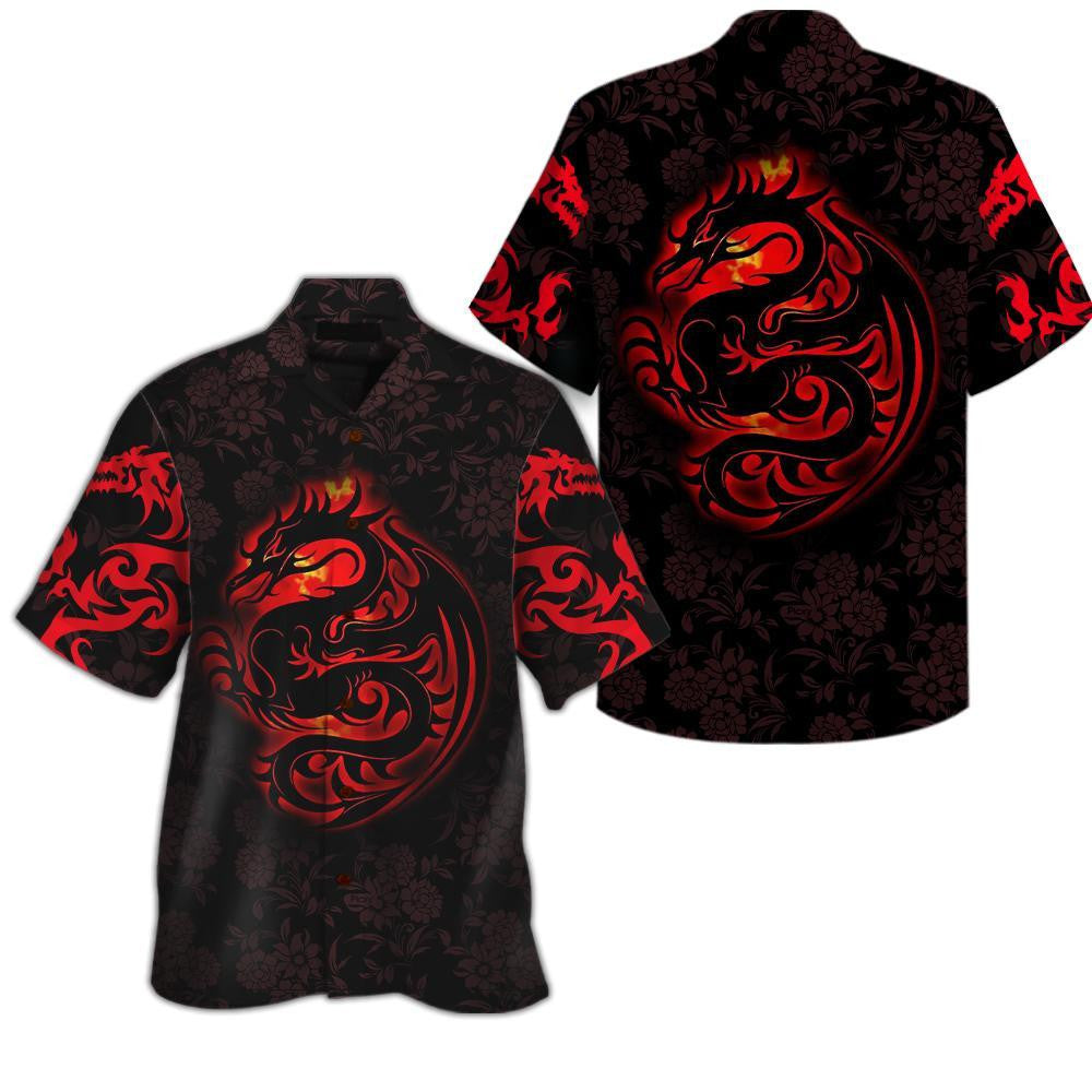 Dragon Tribal Tattoo Art Pattern Hawaiian Shirt,Hawaiian Shirt Gift, Christmas Gift