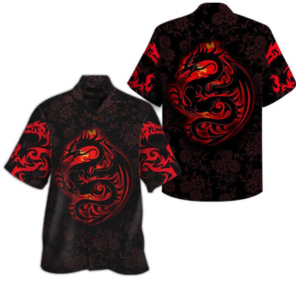 Dragon Tribal Tattoo Art Pattern Hawaiian Shirt,Hawaiian Shirt Gift, Christmas Gift