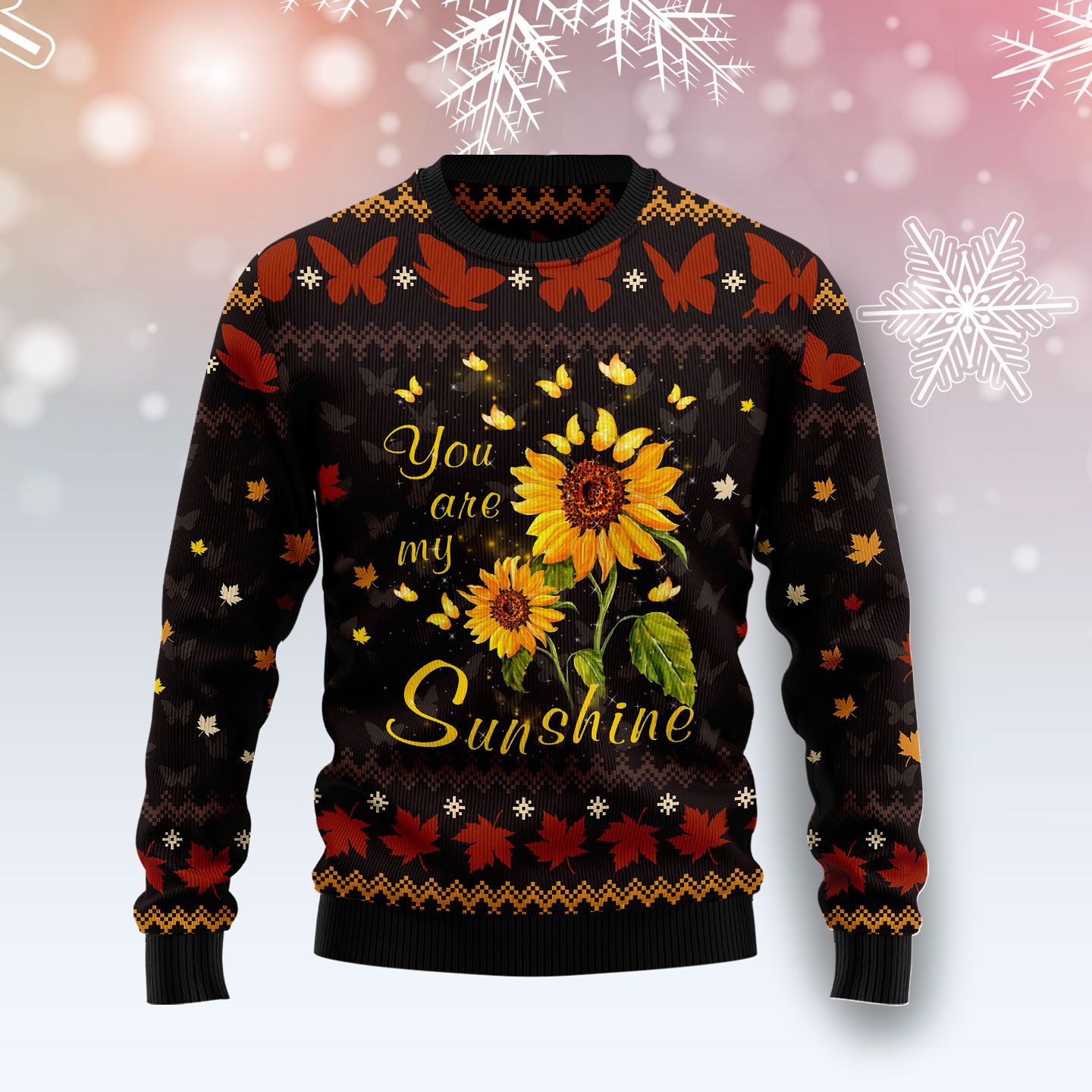 Butterfly Sunshine Ugly Christmas Sweater, Christmas Ugly Sweater,Christmas Gift,Gift Christmas 2022