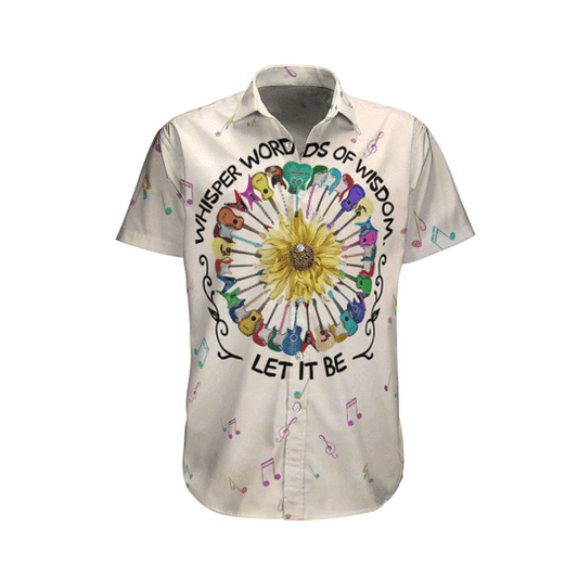 Hippie Pattern On White Background Hawaiian Shirt, Hawaiian Shirt Gift, Christmas Gift