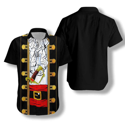 Illustration Hawaiian Shirt Funny Halloween Pirate Costume, Hawaiian For Gift