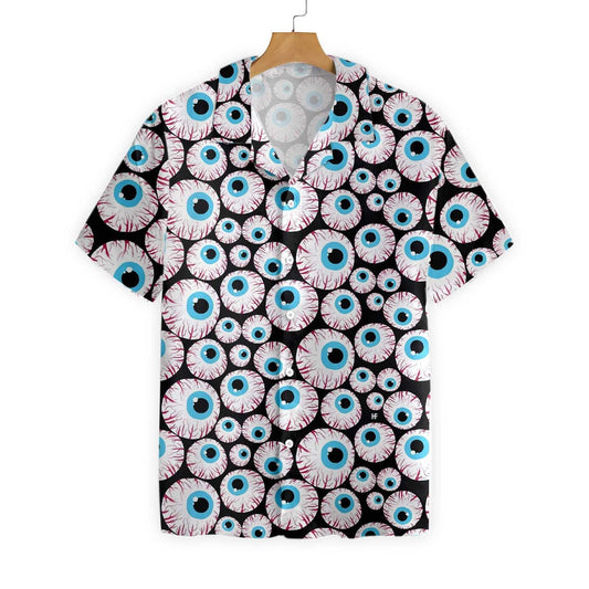 Halloween Creepy Eyeballs Hawaiian Shirt, Hawaiian For Gift