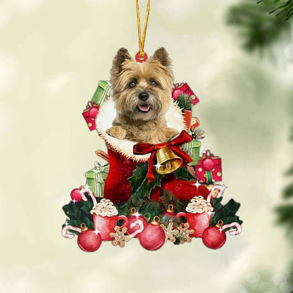 Cairn Terrier-Red Boot Hanging Christmas Plastic Hanging Ornament, Happy Christmas Ornament, Christmas Gift, Christmas Decoration