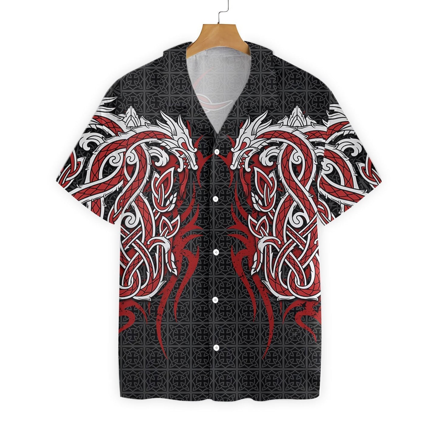 Dragon Tattoo Art In Black Dark Design Hawaiian Shirt, Hawaiian Shirt Gift, Christmas Gift