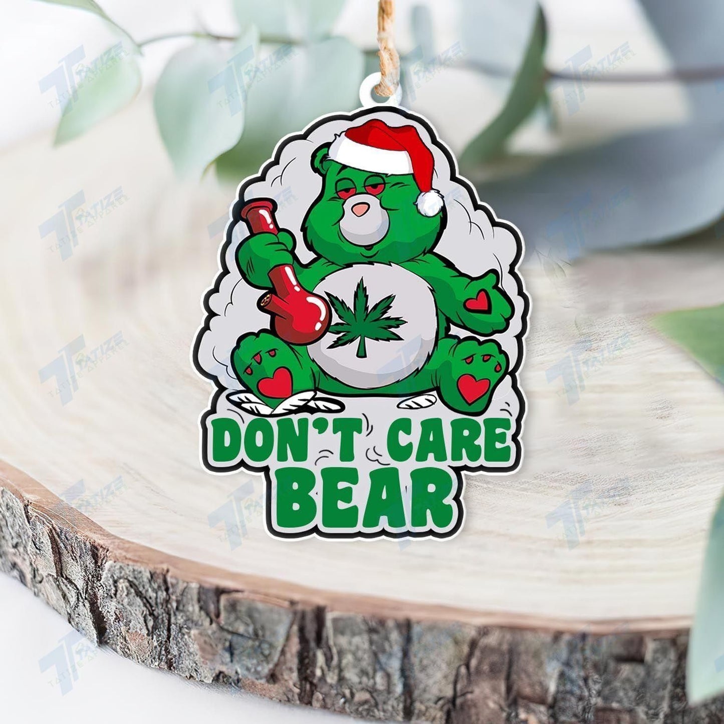 Christmas Dont Care Bear Acrylic Ornament, Christmas Gift, Christmas Decoration
