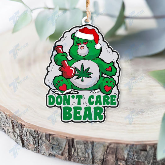 Christmas Dont Care Bear Acrylic Ornament, Christmas Gift, Christmas Decoration