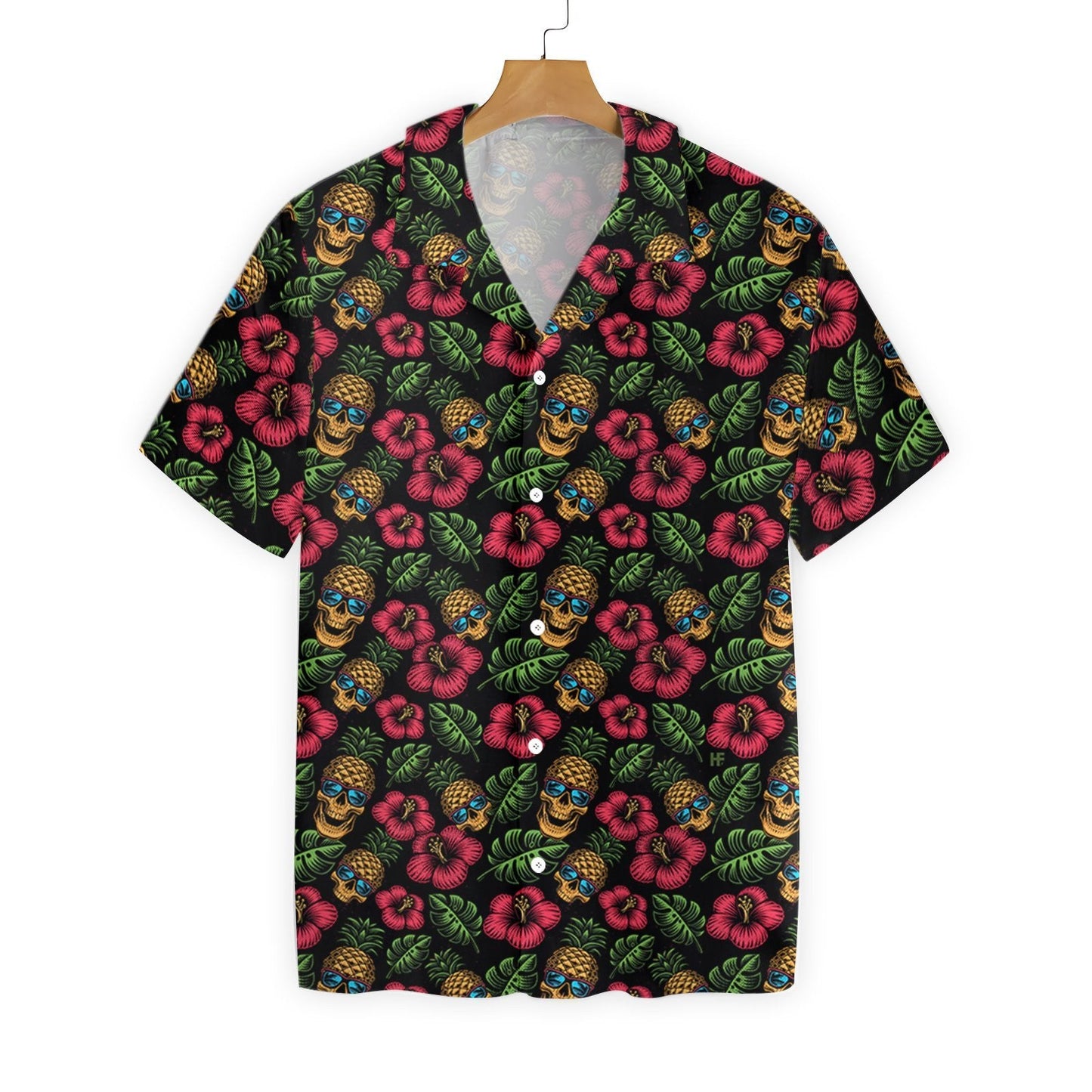 Skulls And Pineapples Blue Eyes Pattern Nice Design Hawaiian Shirt, Hawaiian Shirt Gift, Christmas Gift