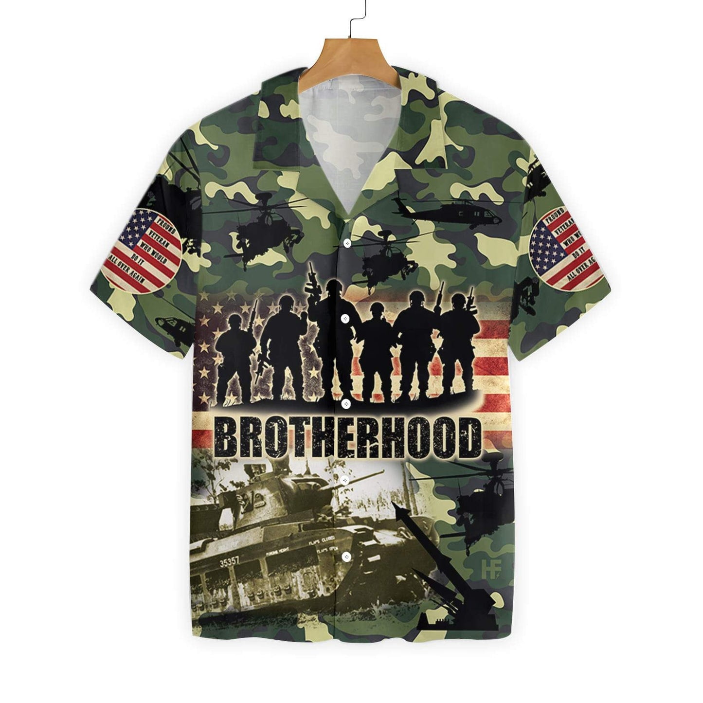 Thanks For Your Brave Brotherhood Camouflage Design Hawaiian Shirt, Hawaiian Shirt Gift, Christmas Gift