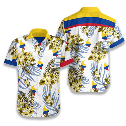 Colombia Proud Ez05 1007 Hawaiian Aloha Shirt Hawaiian Shorts Beach Short Sleeve, Hawaiian Shirt Gift, Christmas Gift