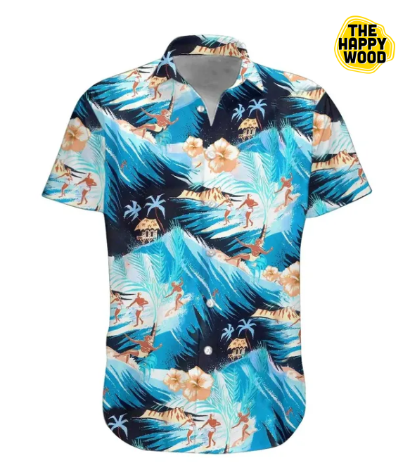 Surfing Hawaiian Hawaii Shirt, Hawaiian Shirt Gift, Christmas Gift