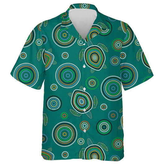 Aboriginal Art Point Drawing Sea Turtles Hawaiian Shirt, Hawaiian Shirt Gift, Christmas Gift