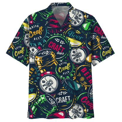 Hippie Beer Watercolor Design Hawaiian Shirt, Hawaiian For Gift